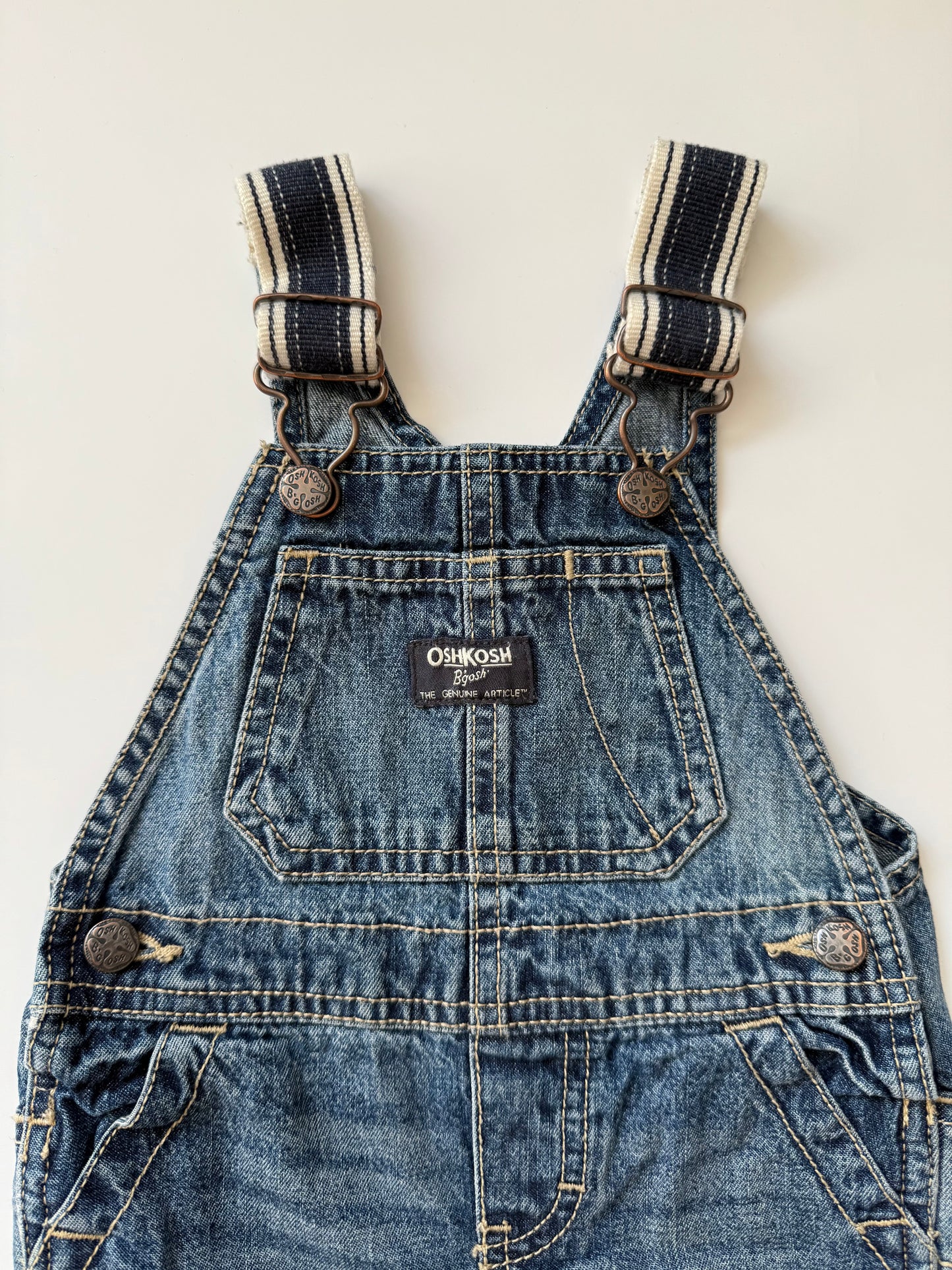 OshKosh B'Gosh Selvedge strap Denim Shortalls (12M)