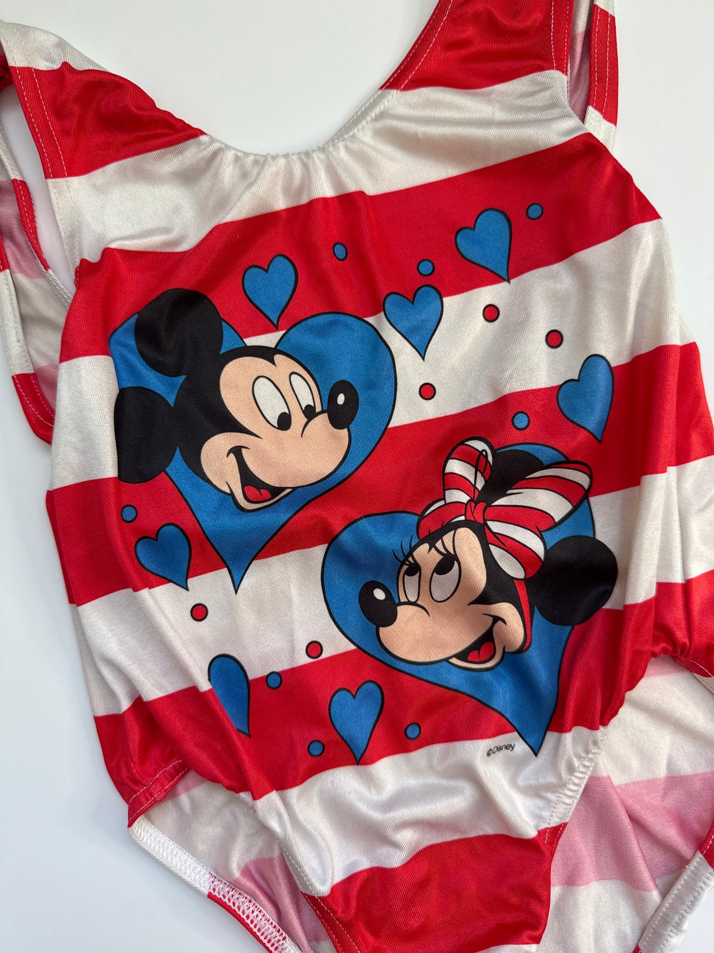 Vintage 90s Ladybird Disney Mickey & Minnie Striped Swimsuit (5-6Y)