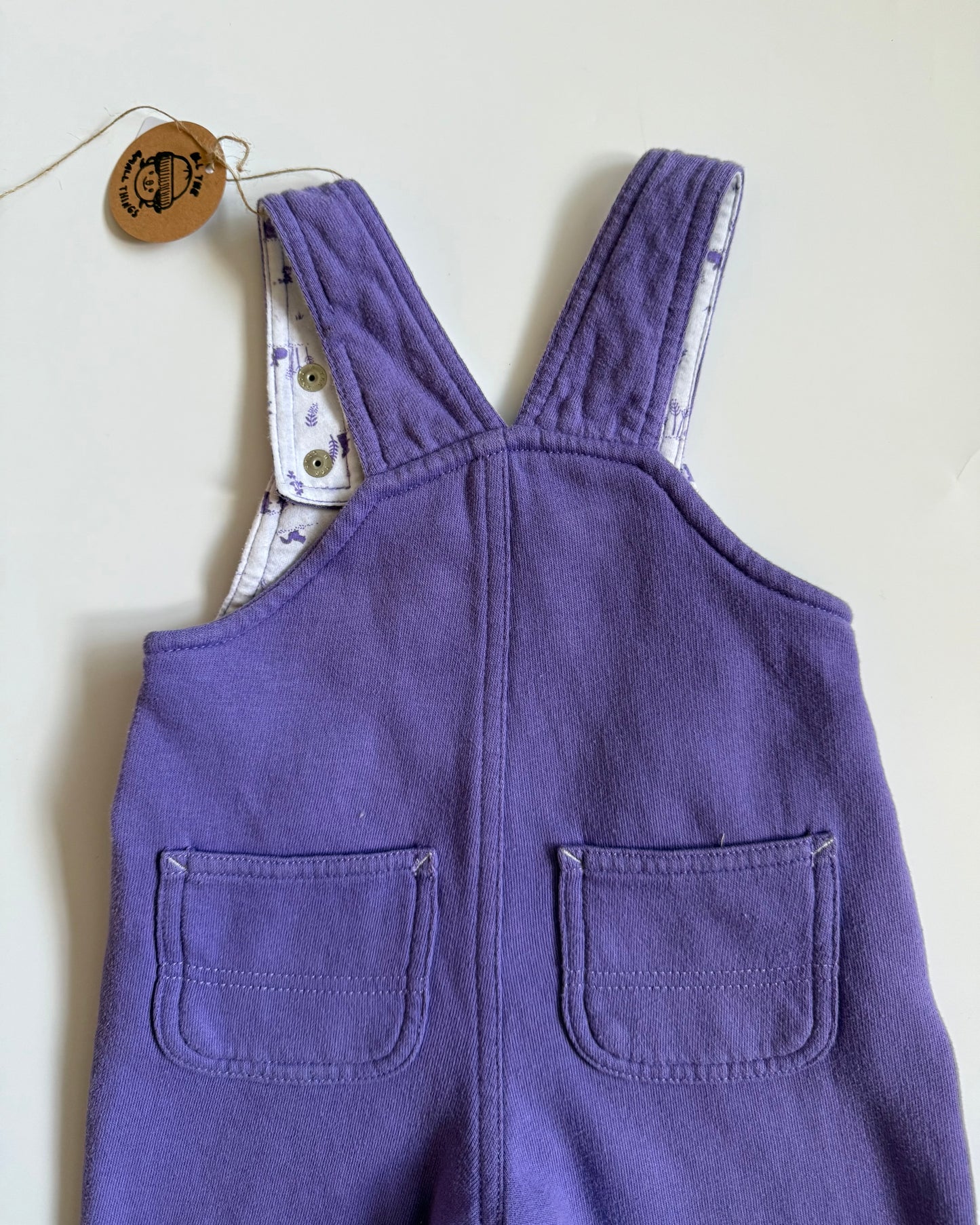 Carhartt Purple Soft Cotton Dungarees Bunny Lined 6-12 Months