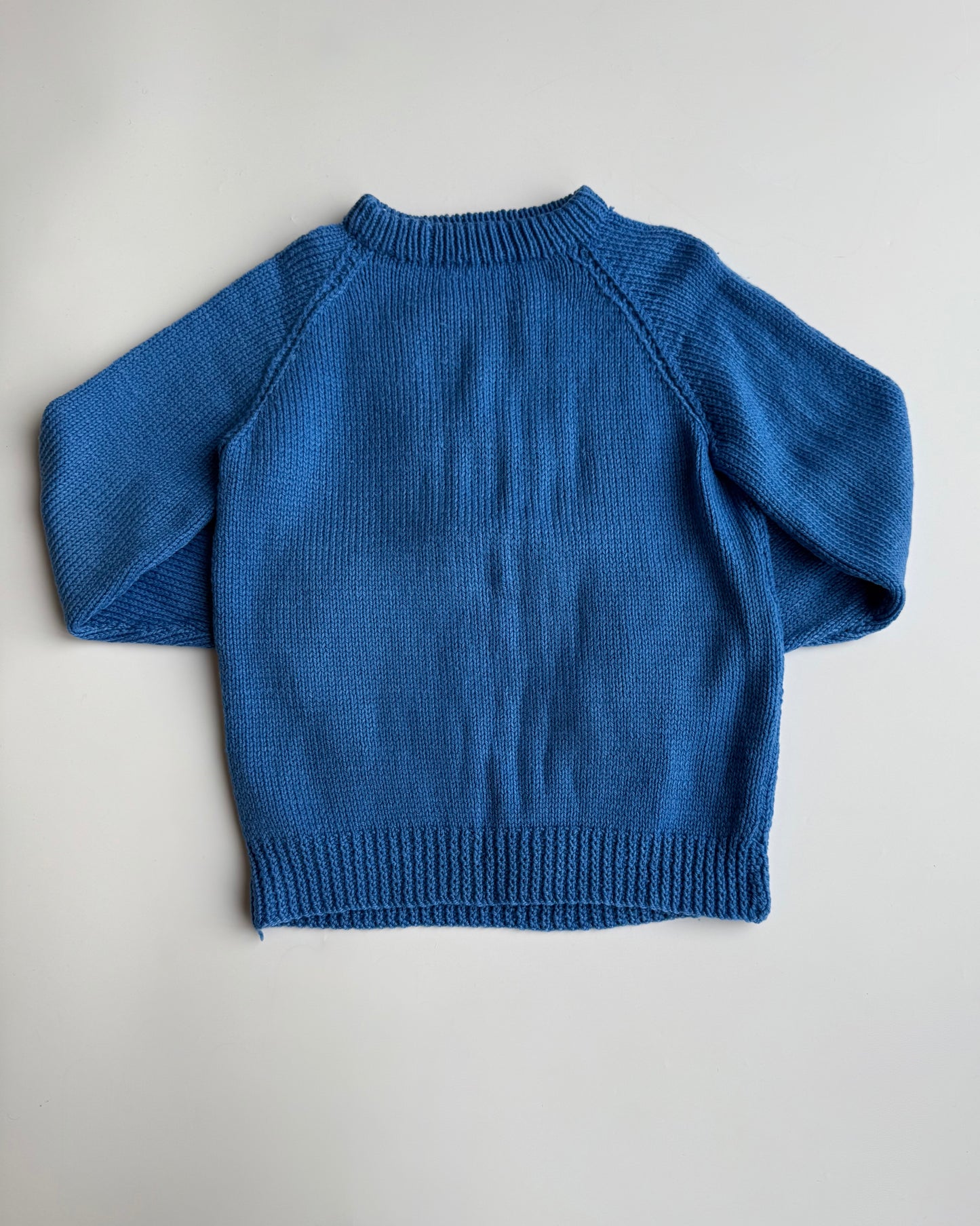 Hand Knitted Sooty jumper Kids 3Y Handmade Character Knit Blue