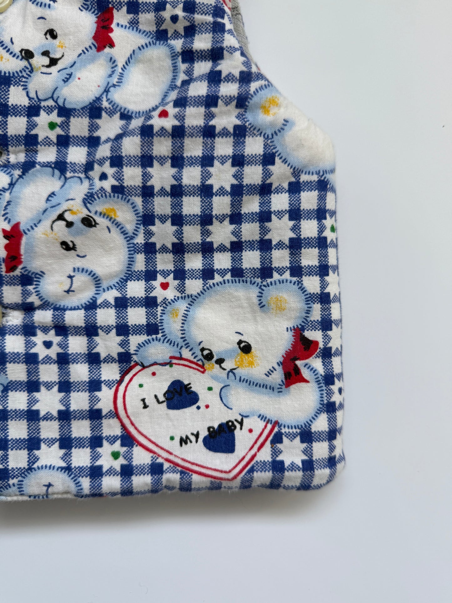 Vintage Style Teddy Gingham Padded Vest (12-18M)