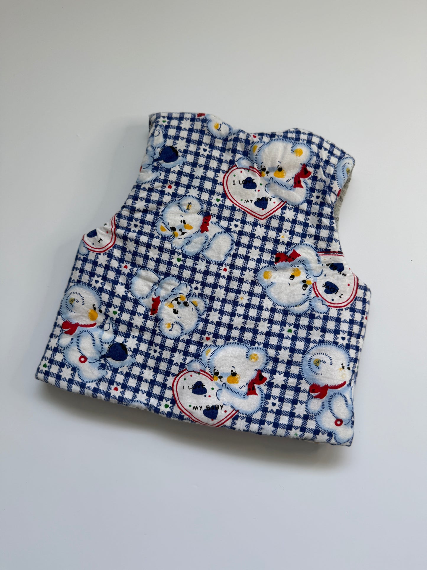 Vintage Style Teddy Gingham Padded Vest (12-18M)