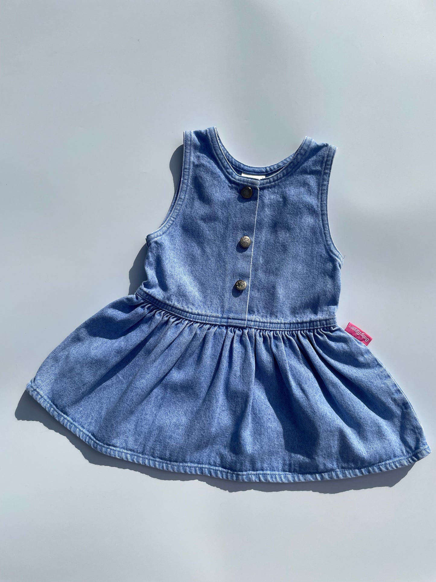 Oshkosh vintage light denim wash dress (2Y but see description)