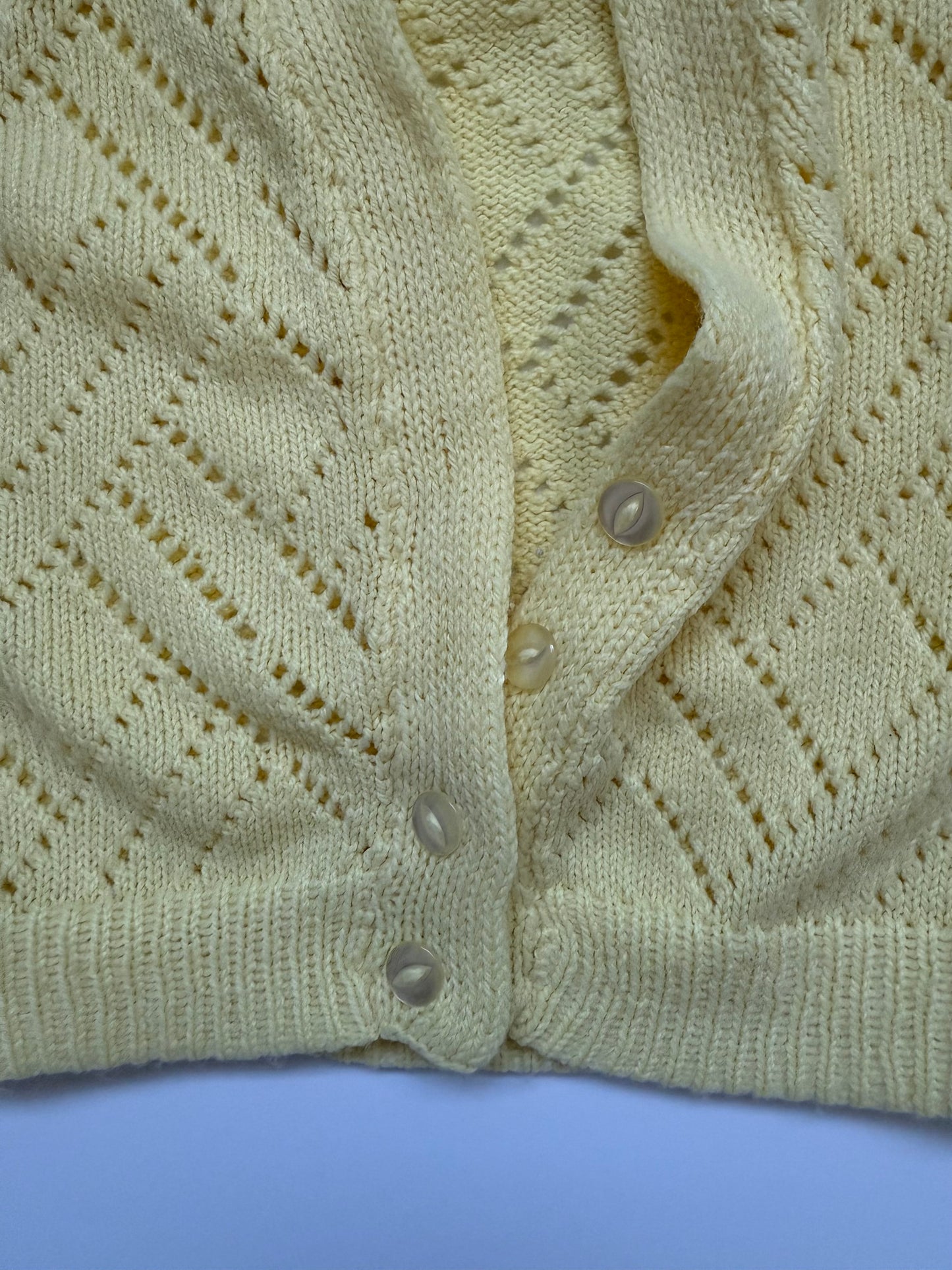 Vintage butter yellow cardigan (18-24M)