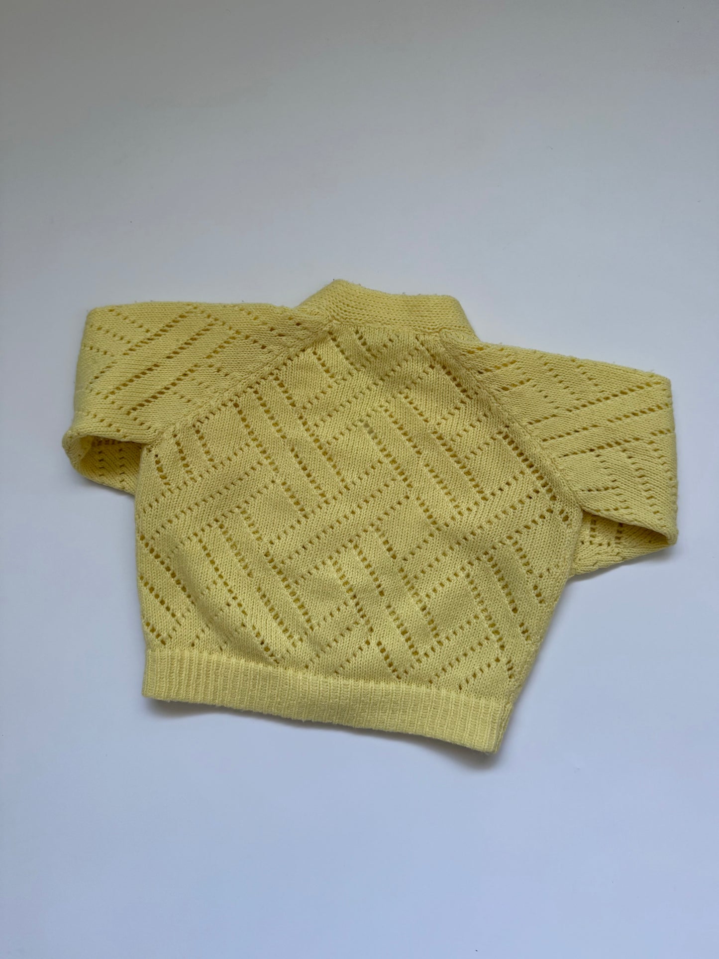 Vintage butter yellow cardigan (18-24M)