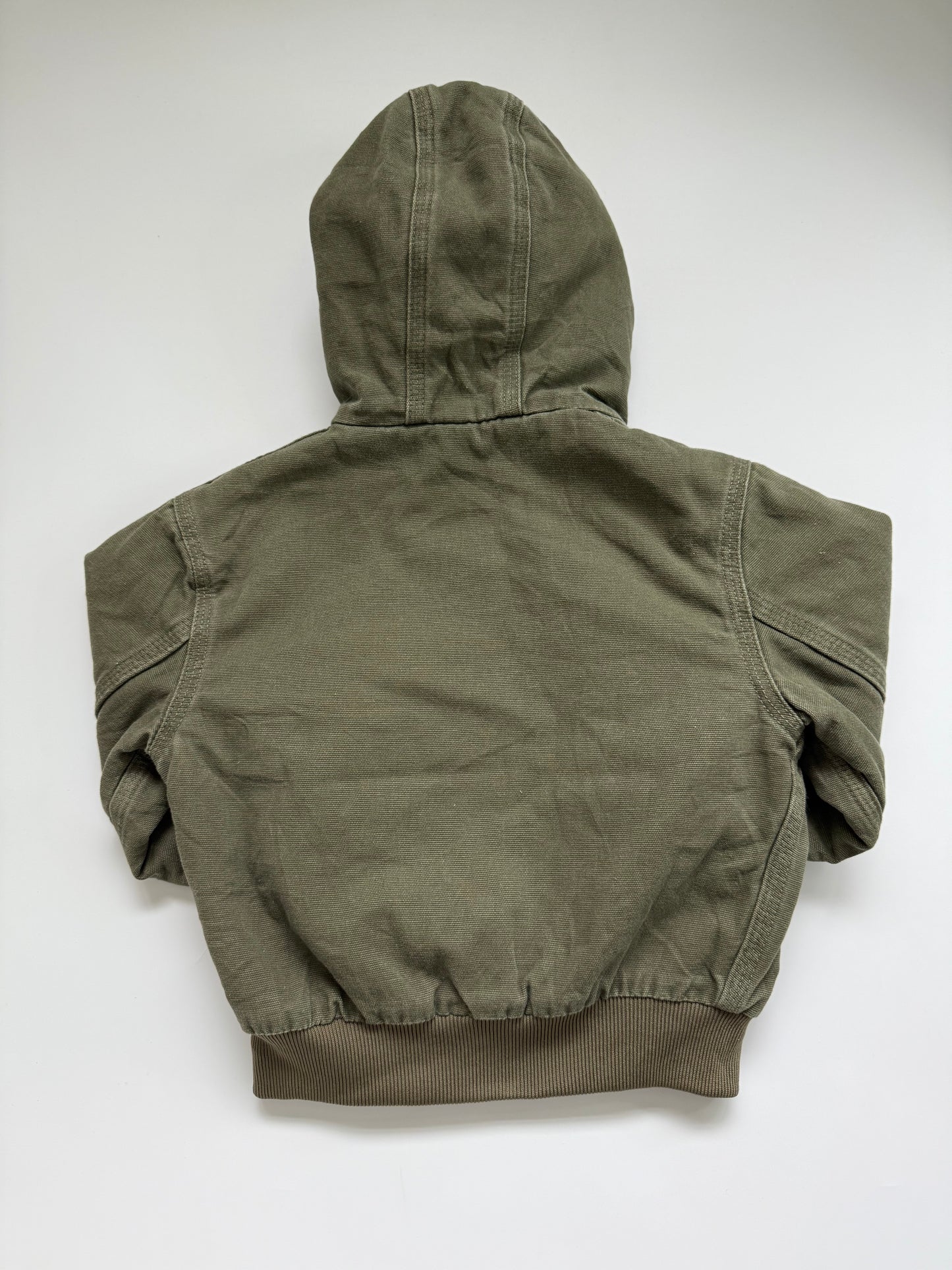 Vintage Carhartt Kids Active Jacket- Khaki Green Canvas (4Y)