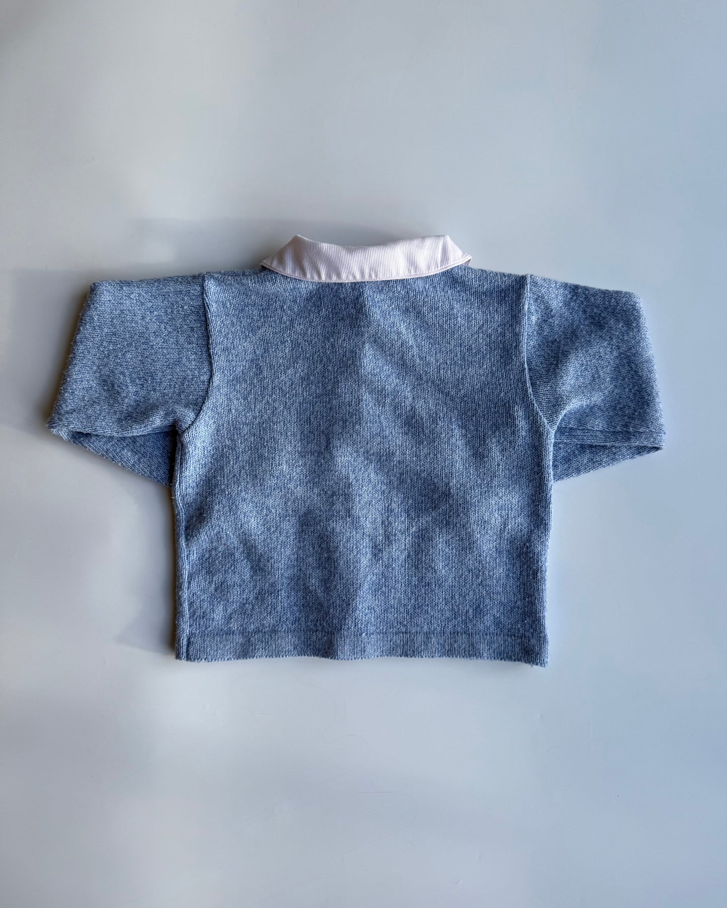 Vintage Blue Embroidered Peter Pan Collar Cardigan 18-24M