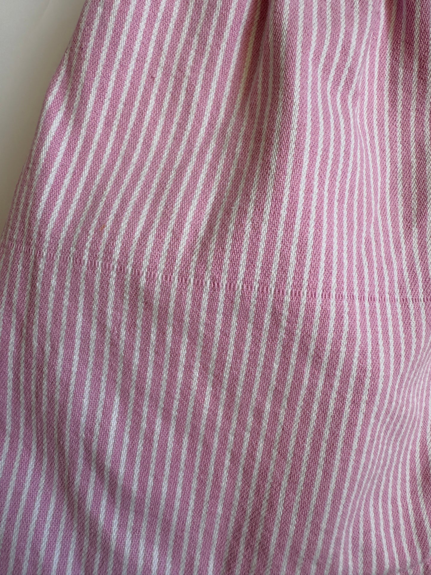 Vintage OshKosh Pink & White Hickory Stripe Dress (3T)