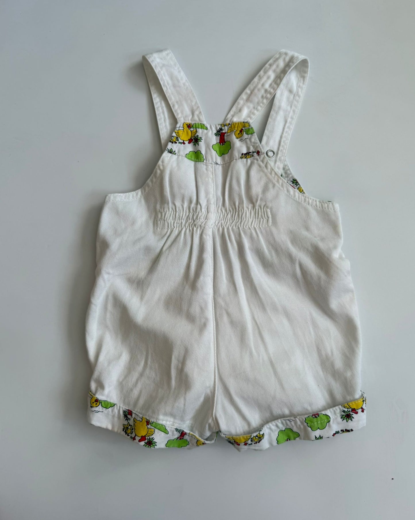 Vintage Asda Duck Short Dungarees 6-12M