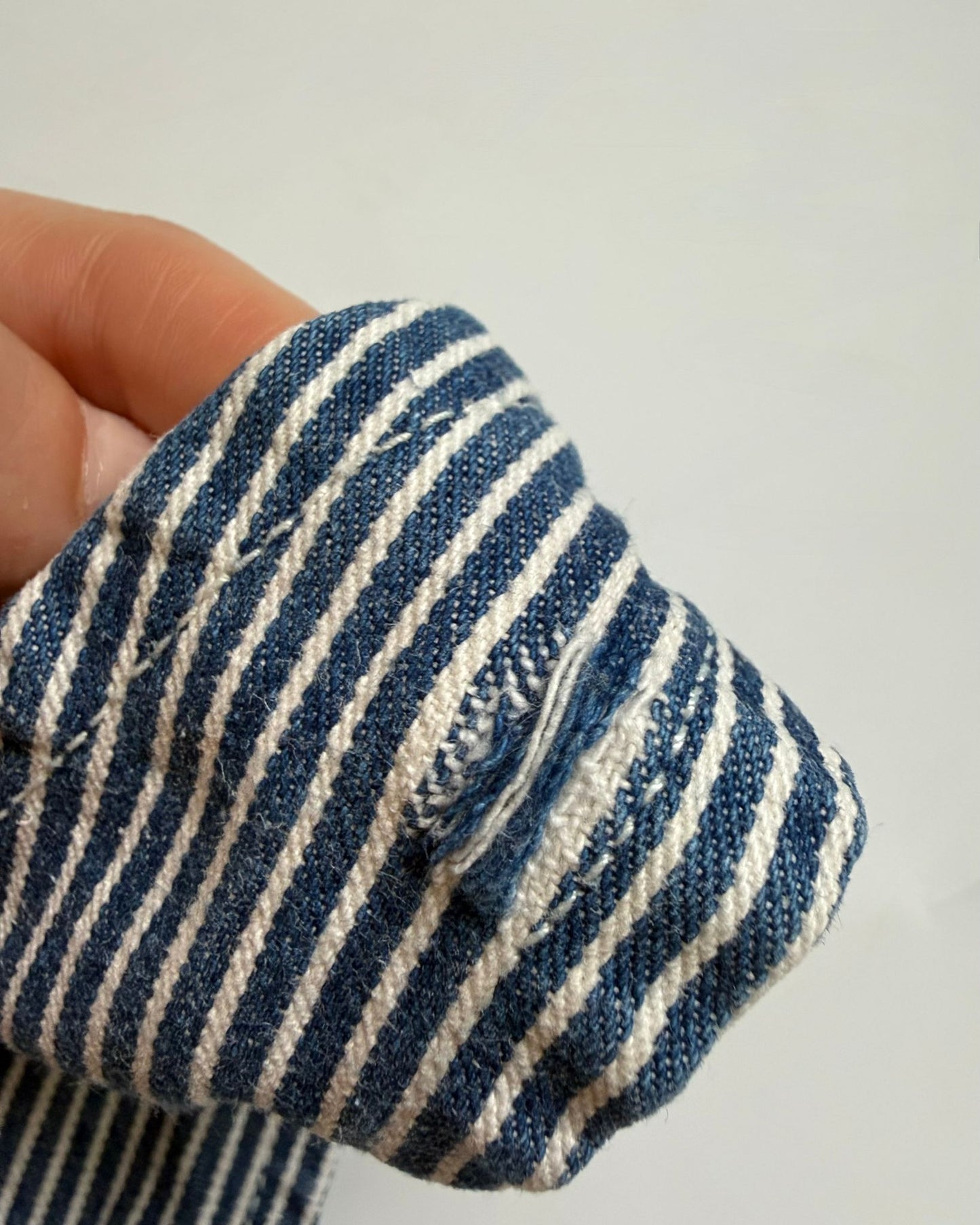 Vintage OshKosh B'gosh Blue Hickory Stripe Dungarees 2Y