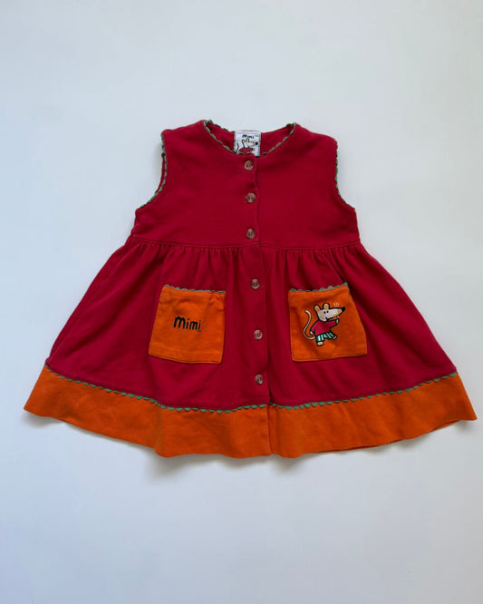 Vintage Mimi Mouse 3 Piece Outfit Set (12-18M)