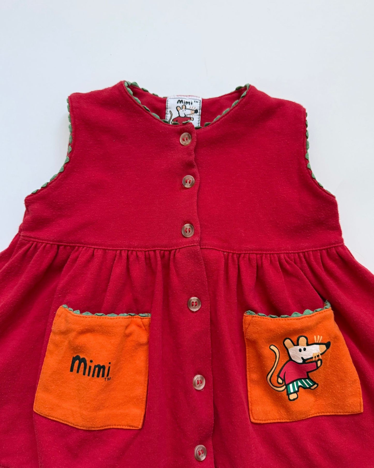 Vintage Mimi Mouse 3 Piece Outfit Set (12-18M)