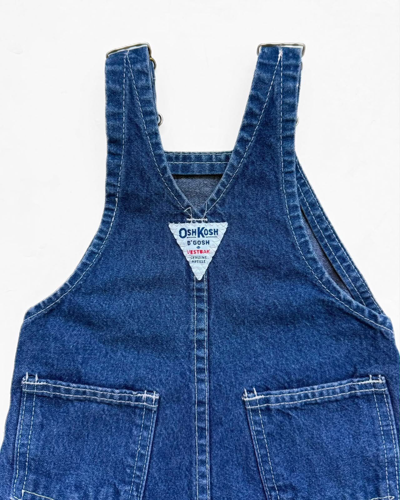 Vintage OshKosh B’Gosh Denim Shortalls 18M USA 90s Dungarees