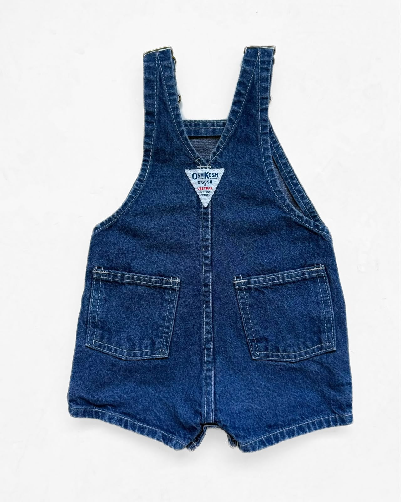 Vintage OshKosh B’Gosh Denim Shortalls 18M USA 90s Dungarees