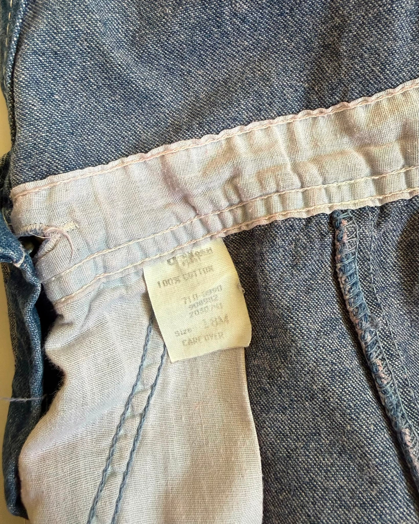 Vintage OshKosh B’Gosh Denim Shortalls 18M USA 90s Dungarees