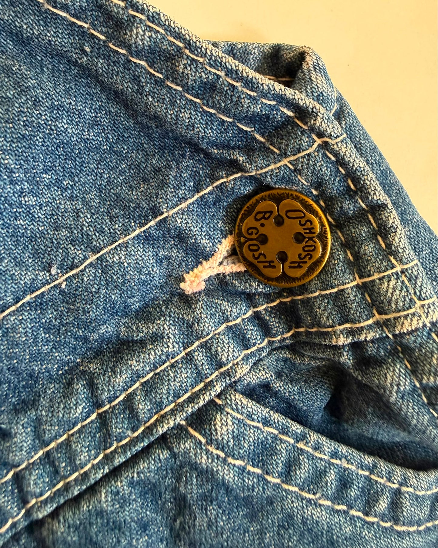 Vintage OshKosh B’Gosh Denim Shortalls 18M USA 90s Dungarees