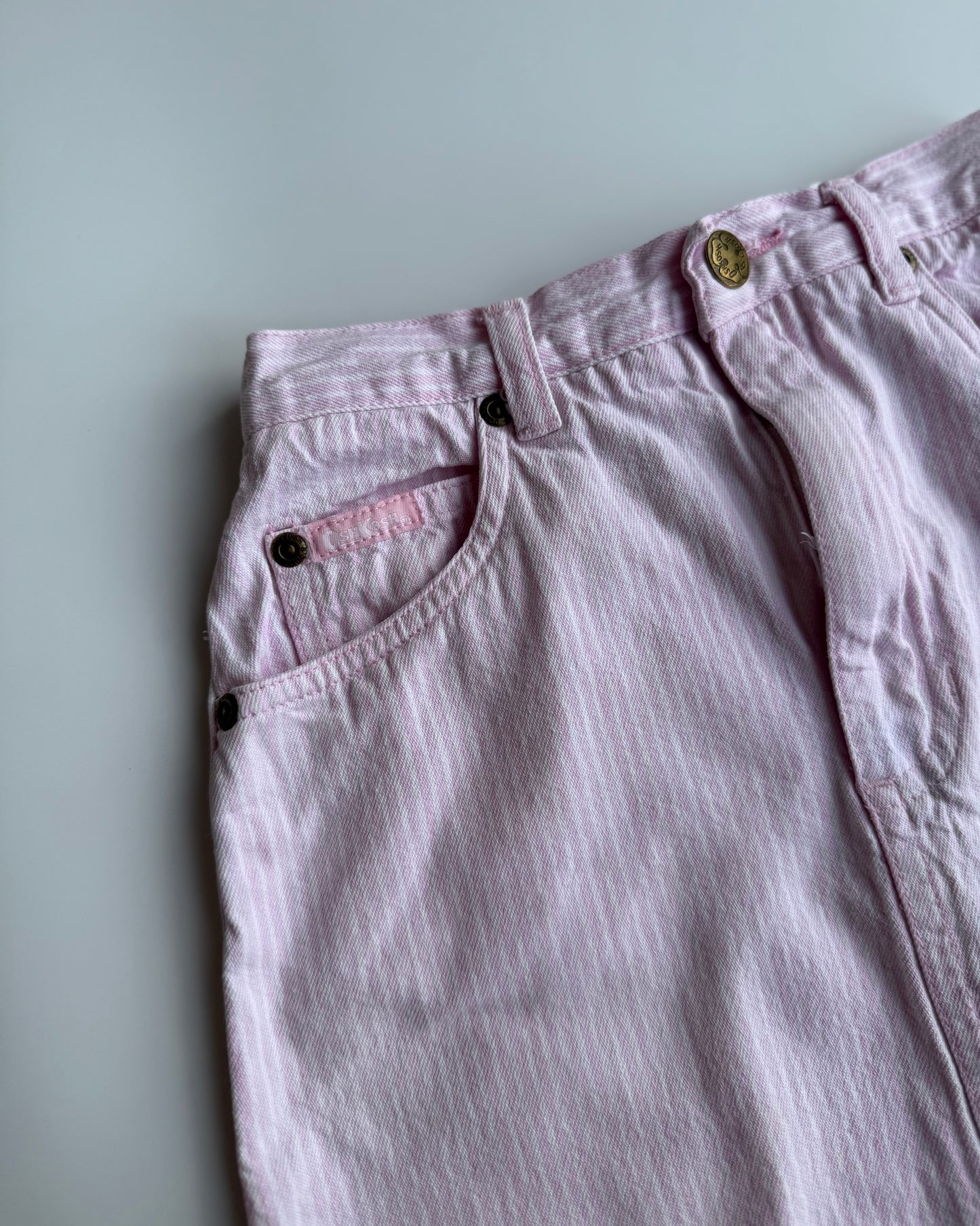 Vintage OshKosh B'gosh Pink Hickory Stripe Skirt 5-6Y