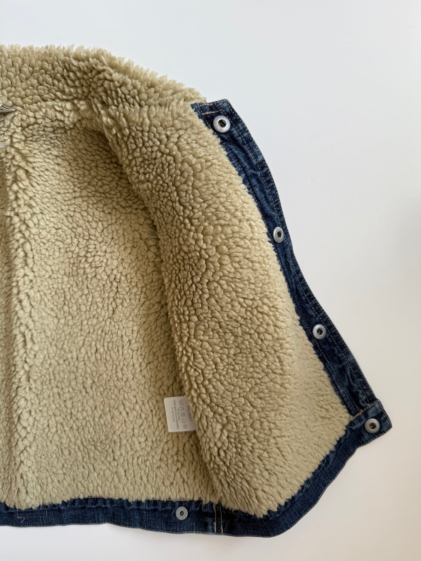 Vintage Next Sherpa Lined Sleevelss Denim Gilet (2-3Y)