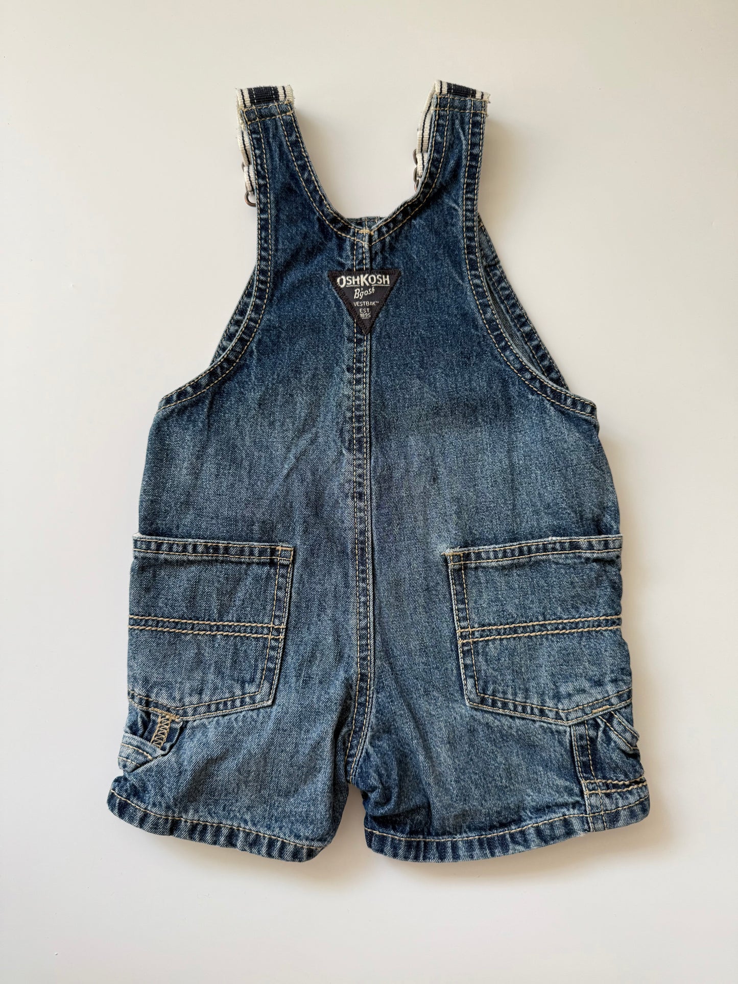 OshKosh B'Gosh Selvedge strap Denim Shortalls (12M)