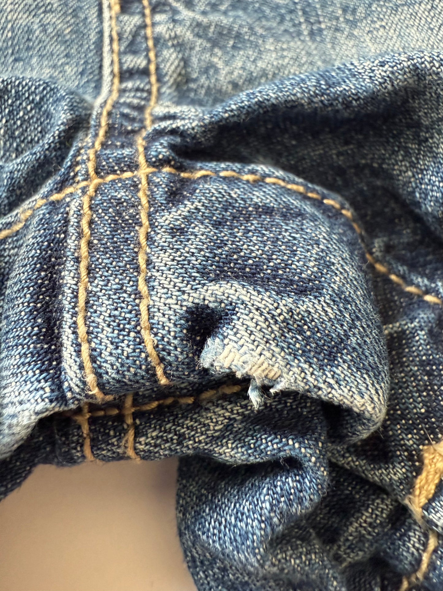 OshKosh B'Gosh Selvedge strap Denim Shortalls (12M)