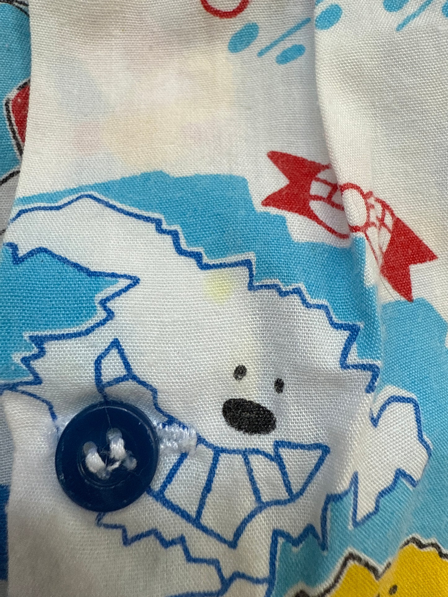 Vintage Graphic Print Bubble Romper (9-12M* see description)