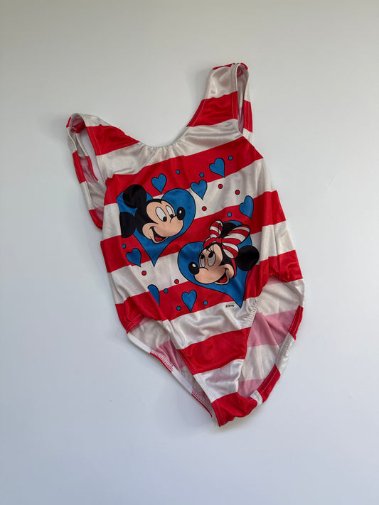 Vintage 90s Ladybird Disney Mickey & Minnie Striped Swimsuit (5-6Y)