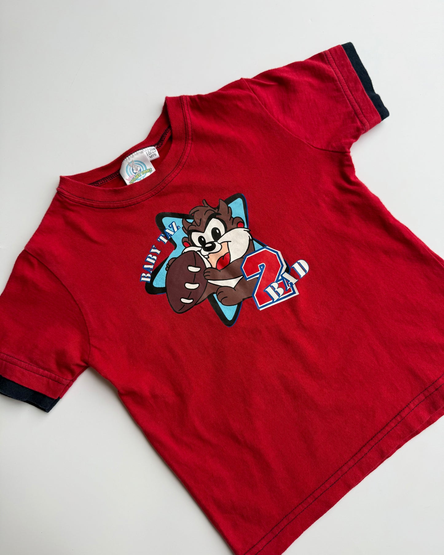 Vintage Looney Tunes Baby Taz “Too Bad” T- shirt 18–24 Months