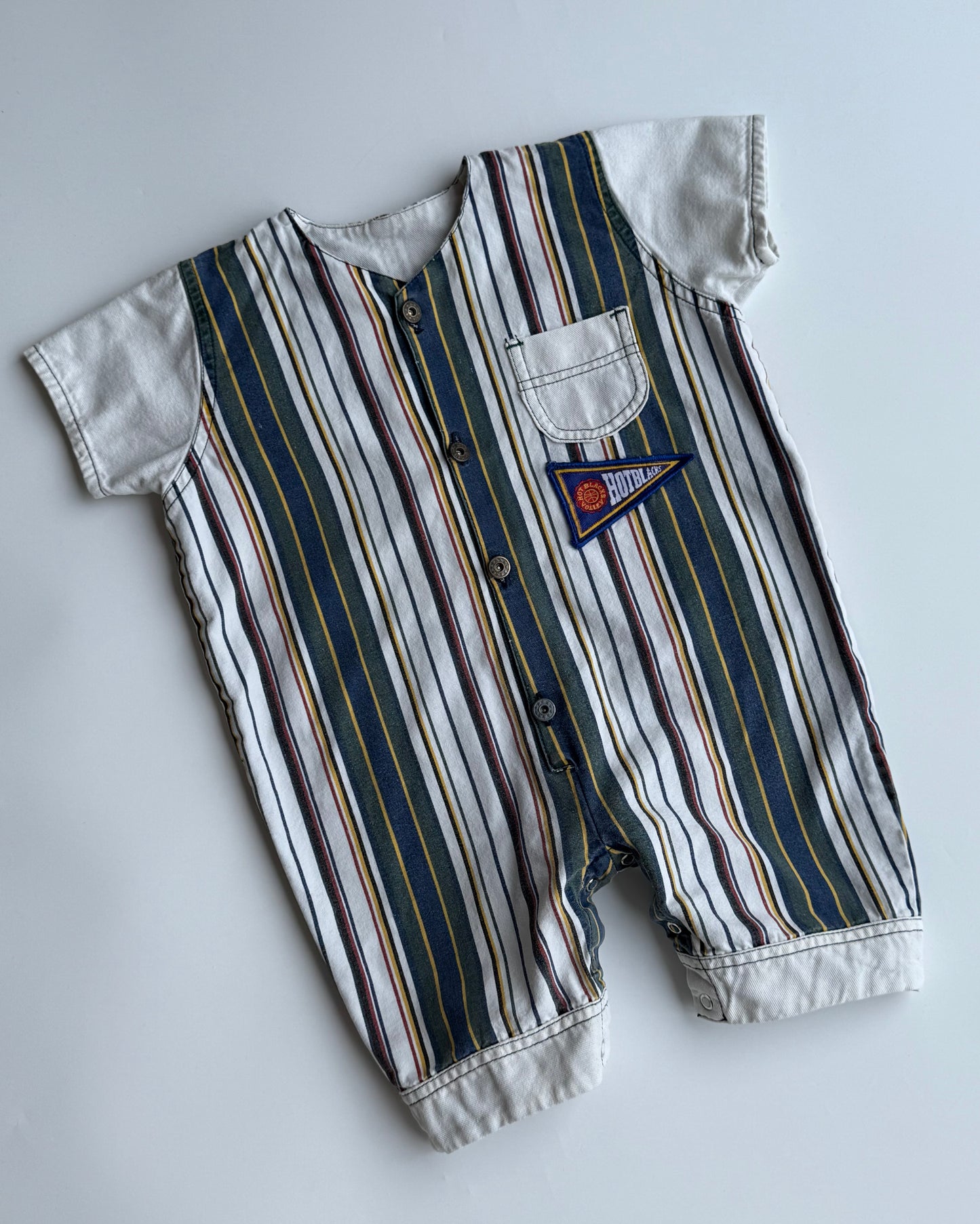 Vintage Varsity Stripe Romper 18–24 Month