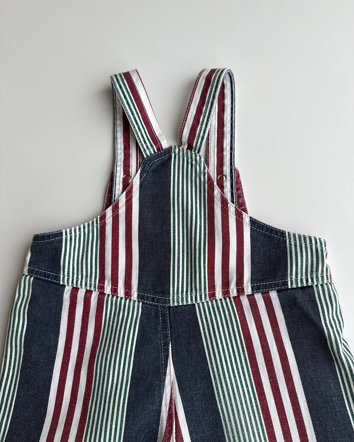 Vintage Stripe Shortalls 12–18 Months