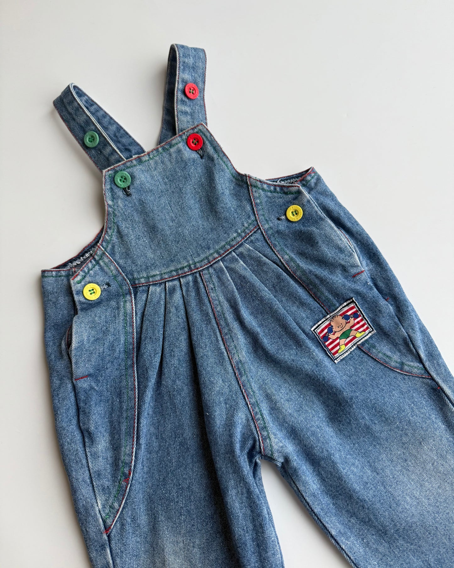 Vintage C&A Denim Dungarees 6–12 Months