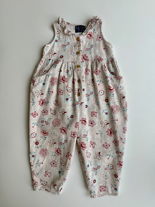Vintage Early Learning Centre Floral Cord Romper (12-18M)