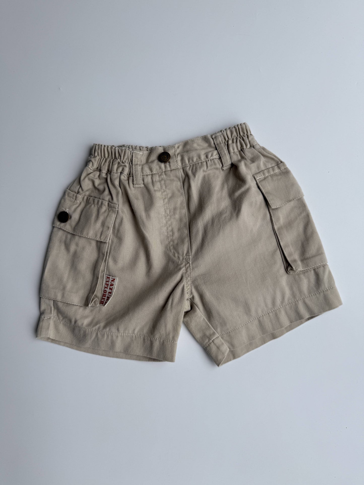 Vintage Beige Cargo Shorts (12-18M)