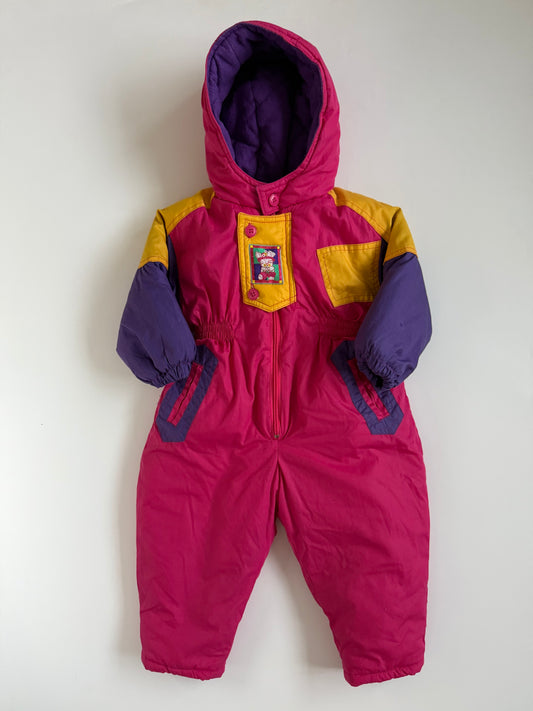 Vintage Debenhams Colourblock Snowsuit (12-18M)