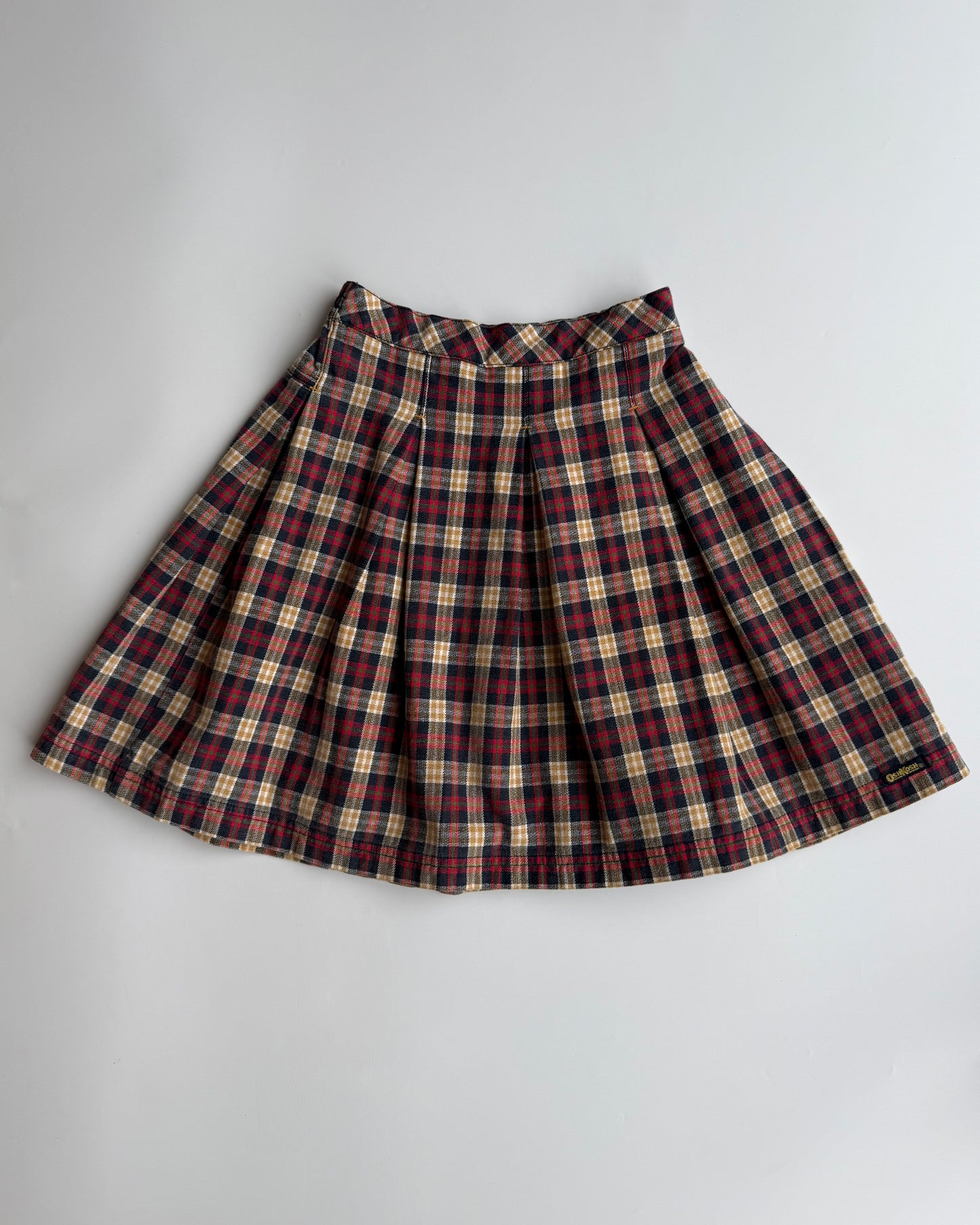 Vintage OshKosh B’gosh Plaid Pleated Skirt Age 5