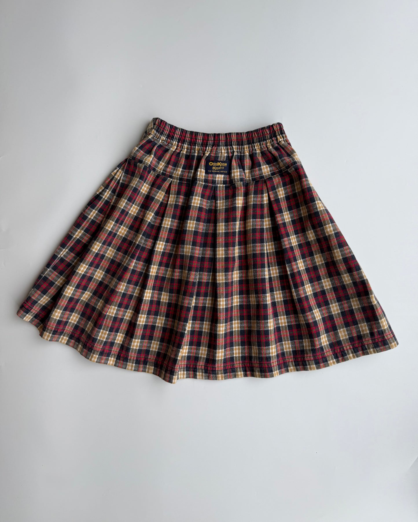 Vintage OshKosh B’gosh Plaid Pleated Skirt Age 5