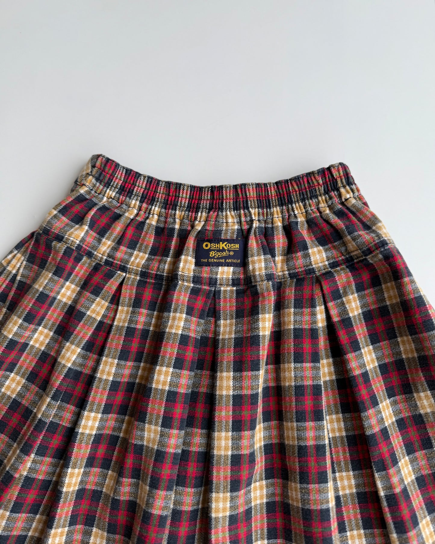 Vintage OshKosh B’gosh Plaid Pleated Skirt Age 5