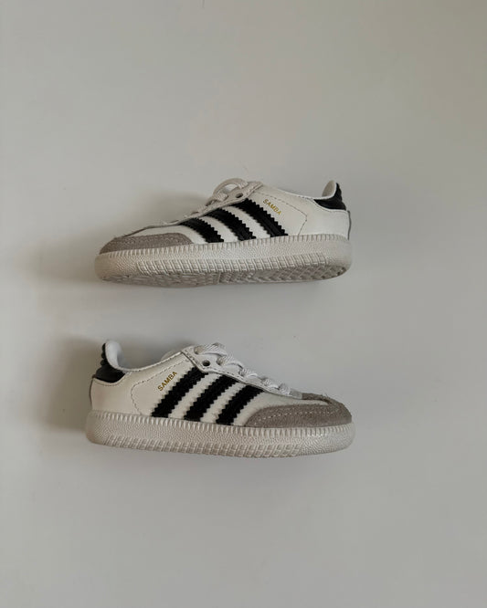 Adidas Samba Baby Trainers White & Black Size 3K