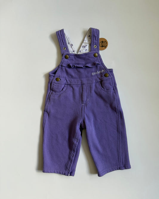 Carhartt Purple Soft Cotton Dungarees Bunny Lined 6-12 Months