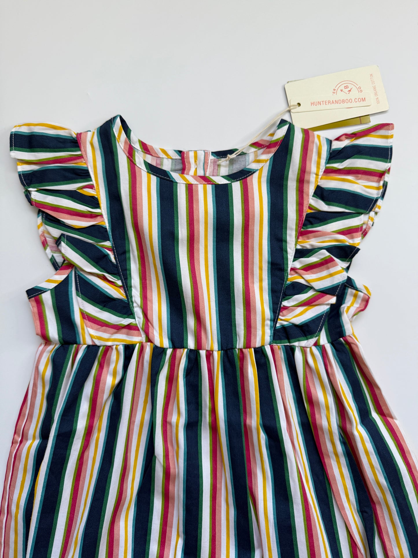 Hunter + Boo Organic Stripe Dress (3–4Y)