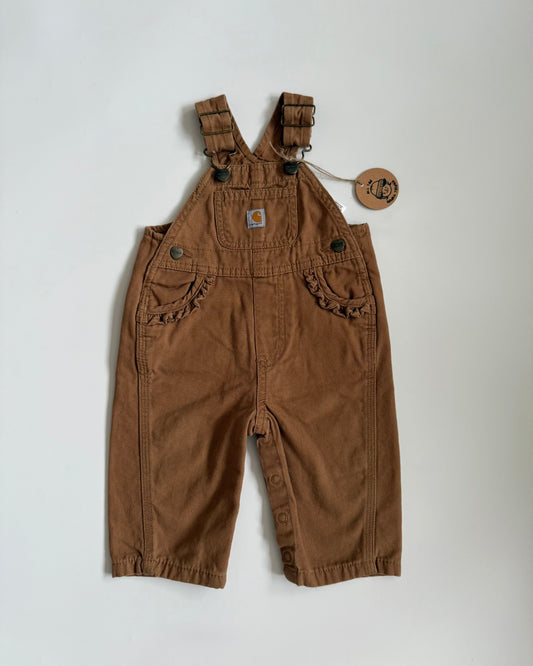 Carhartt Brown Canvas Dungarees- Baby 6 Months (Rare Detail)
