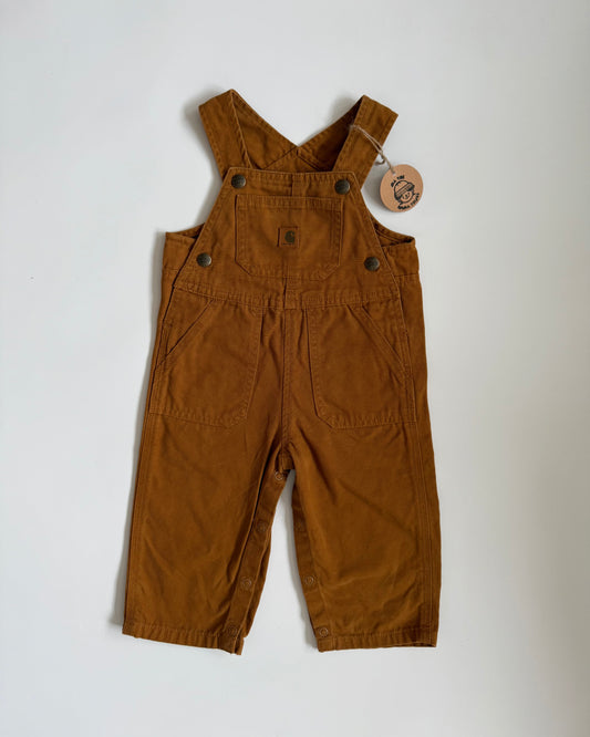 Carhartt Brown Canvas Dungarees – Baby 9–12 Months