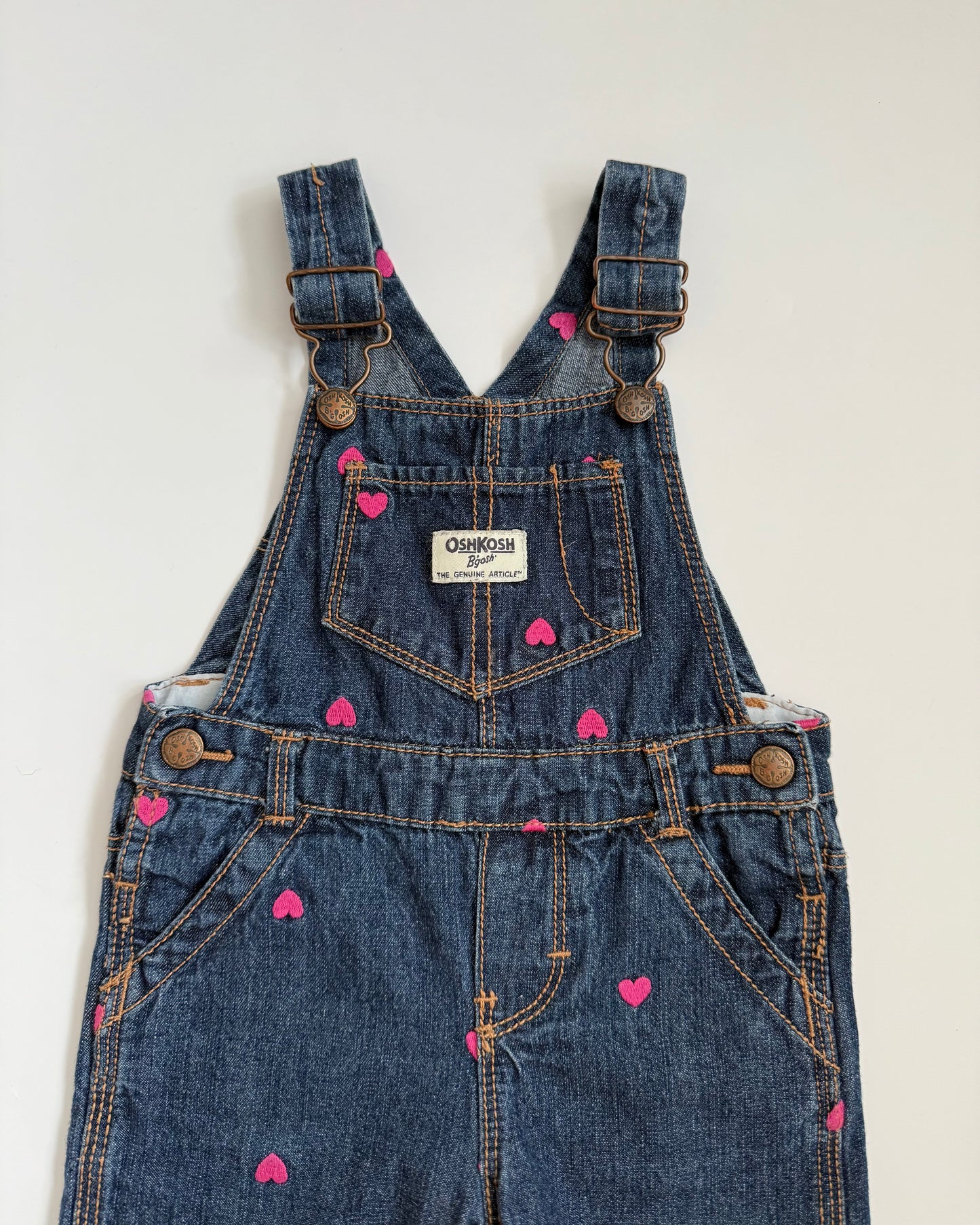 OshKosh B'gosh Heart Print Denim Dungarees 18M