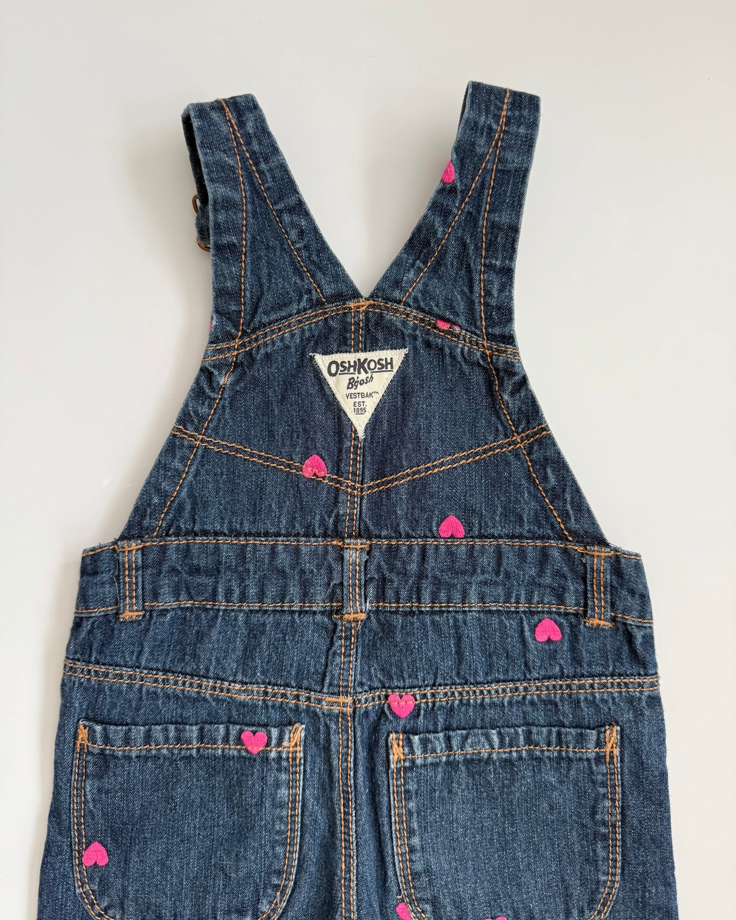 OshKosh B'gosh Heart Print Denim Dungarees 18M