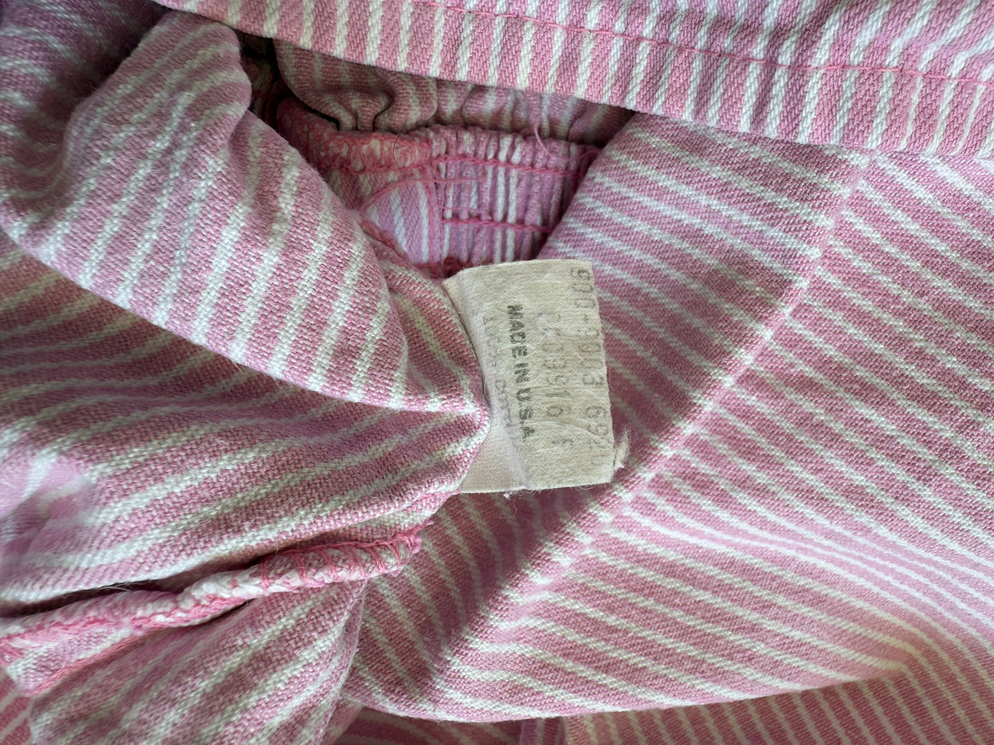 Vintage OshKosh Pink & White Hickory Stripe Dress (3T)