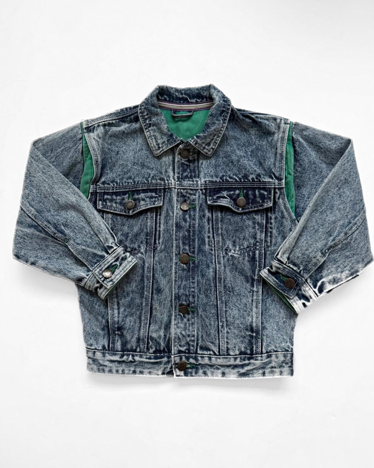 Vintage St Michael Acid Wash Denim Jacket 7–8 Years