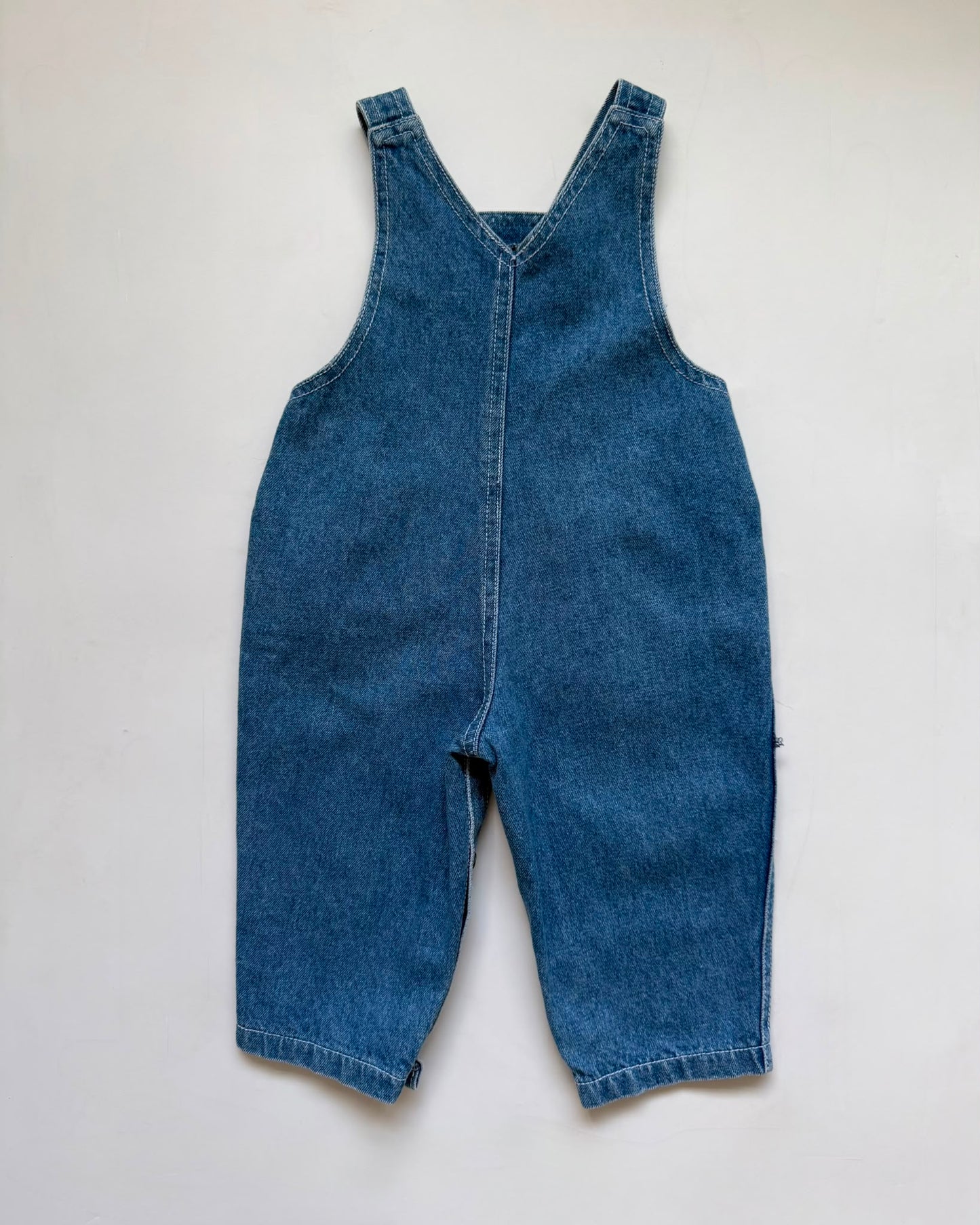 Vintage Adams Denim Dungarees 6-9M 90s Baby Overalls