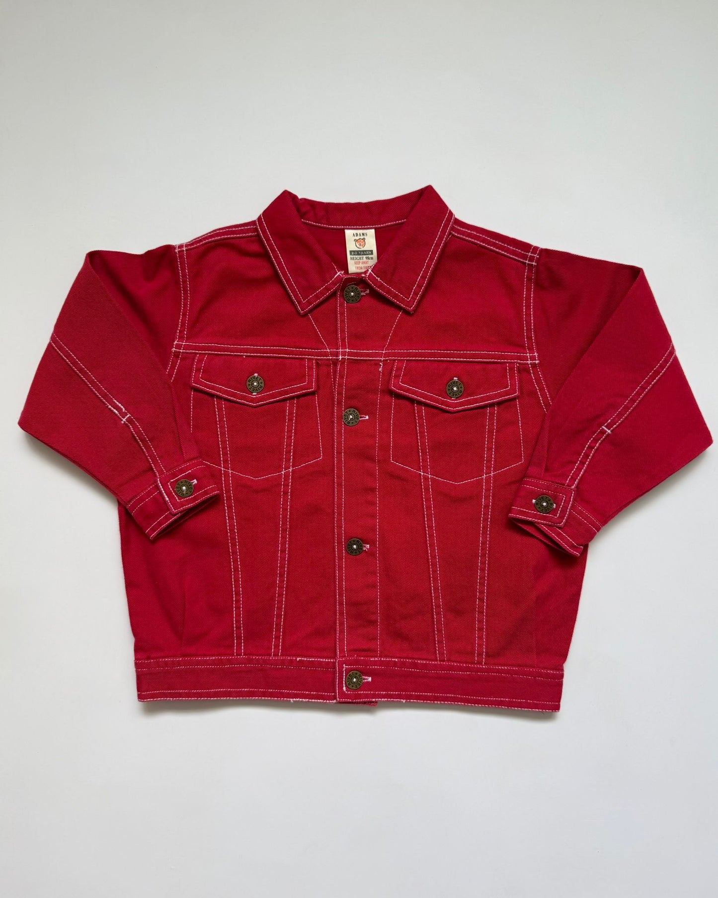 Vintage Adams Red Cotton Jacket 2-3Y