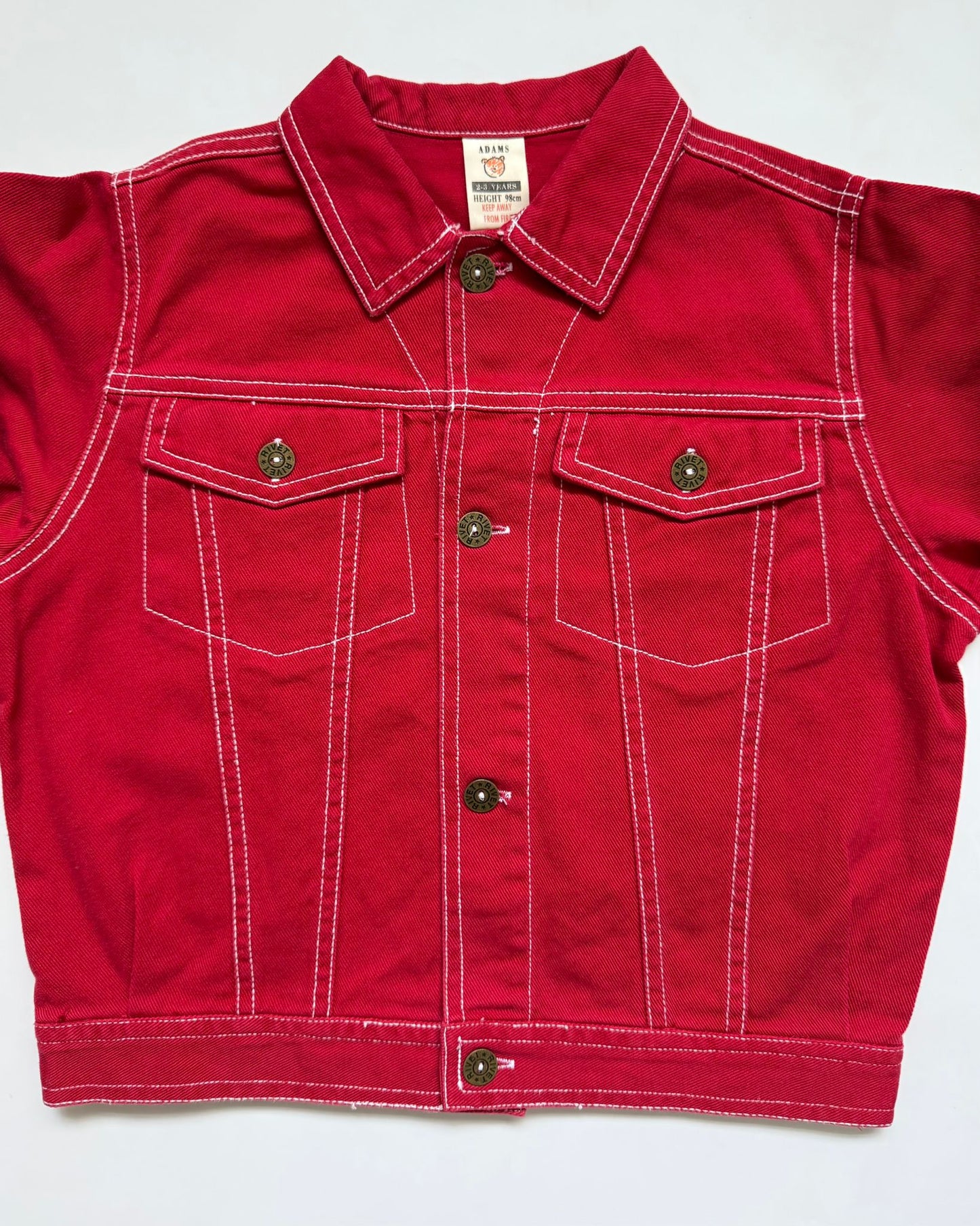 Vintage Adams Red Cotton Jacket 2-3Y