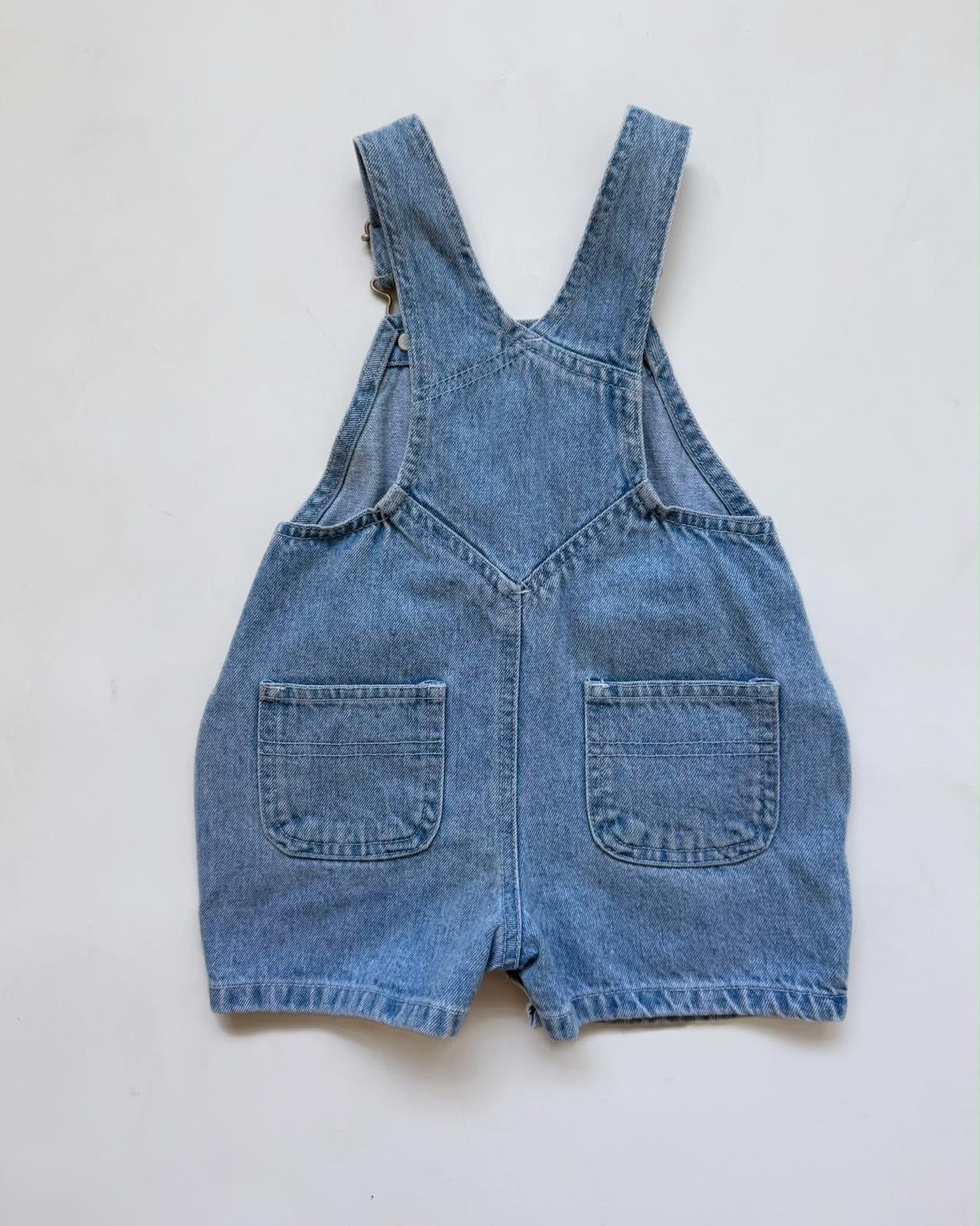 Vintage 1994 Warner Bros. Looney Tunes Bugs Bunny Denim Shortalls 12M