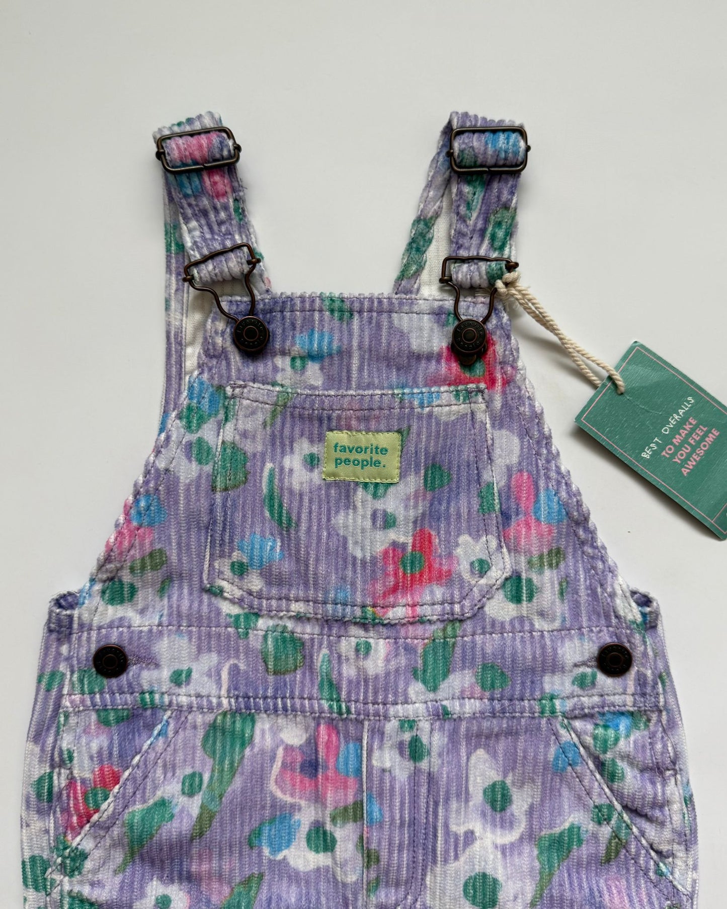 Favorite People ‘Mary Poppins’ Purple Floral Cord Dungarees
